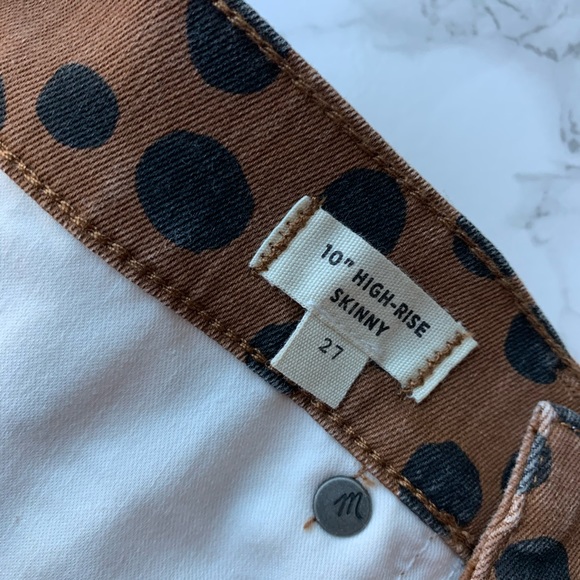 Madewell 10” High Rise Skinny Polka Dot Jeans - Picture 9 of 11